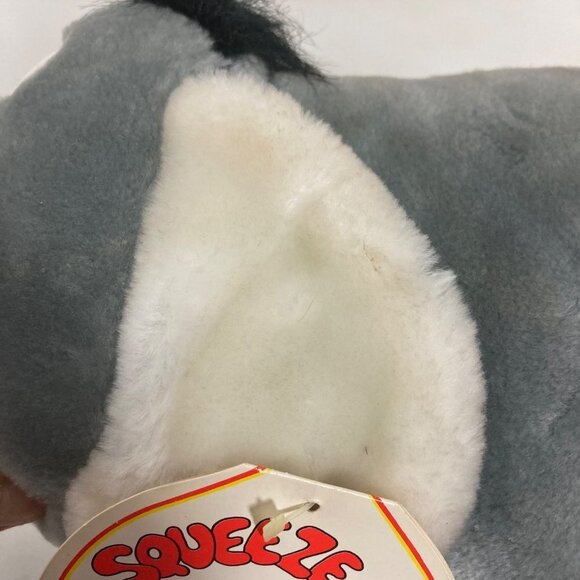 Fundamental Too Squeezems Edgar Elephant Plush 1987 Works 18in Korea with Tag - Picture 11 of 11